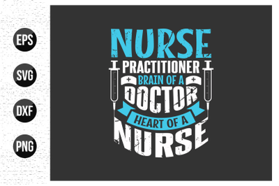 Nurse typographic quotes design vector.