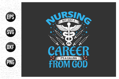 Nurse typographic slogan design vector.