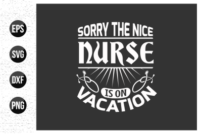 Nurse typographic slogan design vector.