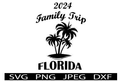 Family Trip Florida Vacation 2024 SVG T-Shirt Design