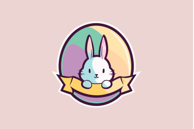 easter bunny and egg illustration