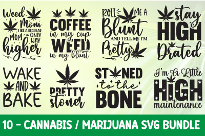cannabis / marijuanna svg bundle