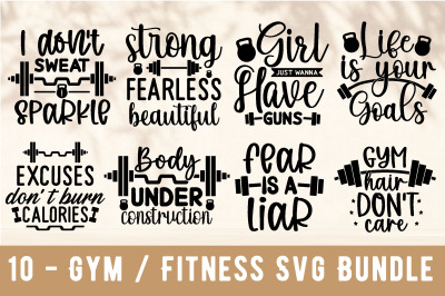 Gym / Fitness svg bundle