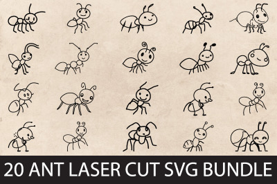 Ant laser cut svg bundle