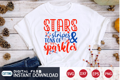 Stars Stripes Tons of Sparkles SVG