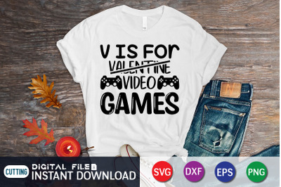 V is For Valentine Video Games SVG