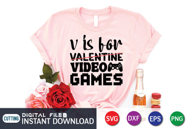 V is For Valentine Video Games SVG