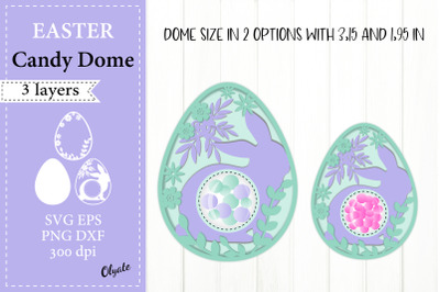 Easter Candy Dome SVG. Egg Holder SVG. Bunny Candy Dome