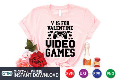 V is For Valentine Video Games SVG