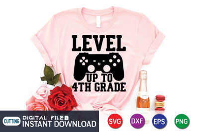 Level up to 4th Grade SVG