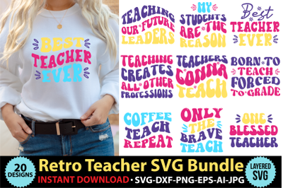 Retro teacher SVG,Retro SVG Bundle,Retro cut file,Teacher retro SVG