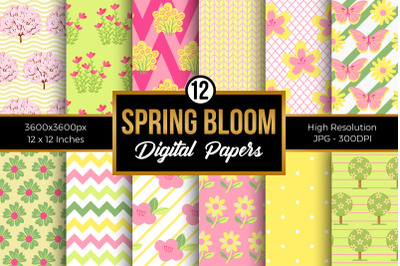 Spring Bloom Digital Papers