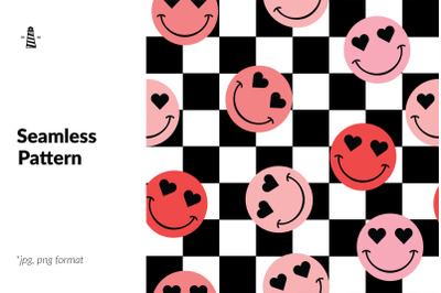 Happy Faces Seamless Pattern