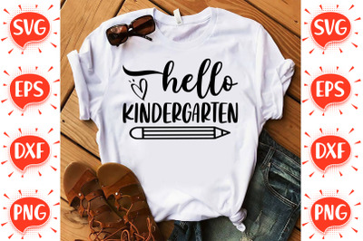 Hello Kindergarten SVG