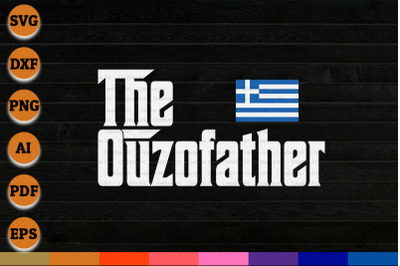 The Ouzo Father, Funny Fathers Day Gift, Greek Flag, Hellas Pride
