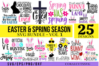 Easter &amp; Spring Season SVG Design Bundle