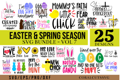 Spring Season and Easter Big SVG Design Bundle
