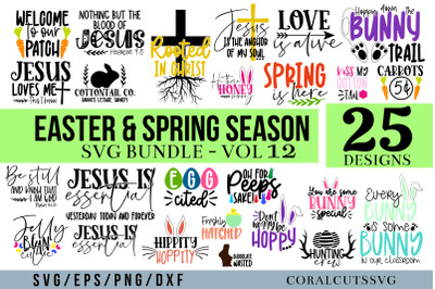 Easter and Spring SVG Bundle - 25 Cutting Files