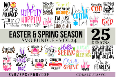 25 Spring Season and Easter SVG Bundle