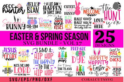 Beautiful Easter &amp; Spring Season SVG Bundle - 25 Design