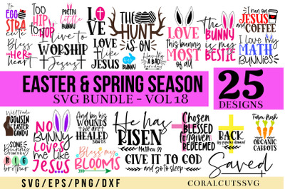 Easter &amp; Spring Season Religious SVG Design Bundle