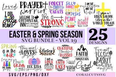 Easter &amp; Spring Season Christianity SVG Design Bundle