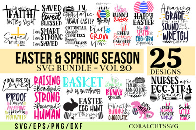 Easter and Spring Season SVG Design Bundle - 25 Design