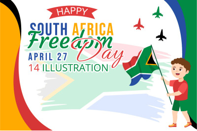 14 Happy South Africa Freedom Day Illustration