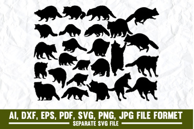 Raccoon, Vector, Illustration, Drawing - Art Product, Black And White,