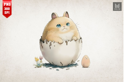 Cute Cat Easter Egg Happy Easter Day 3