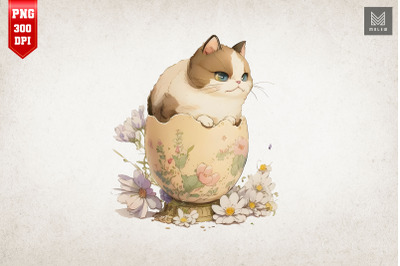 Cute Cat Easter Egg Happy Easter Day 4