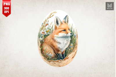 Cute Fox Easter Egg Happy Easter Day 3