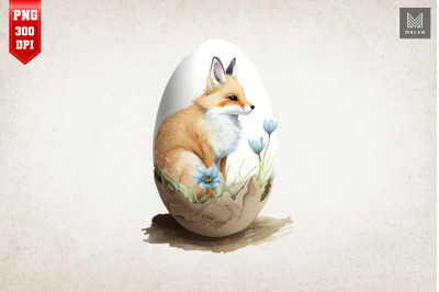 Cute Fox Easter Egg Happy Easter Day 4