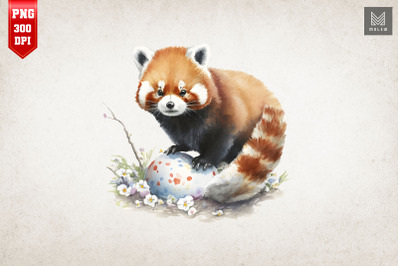 Cute Red Panda Easter Egg Happy Easter