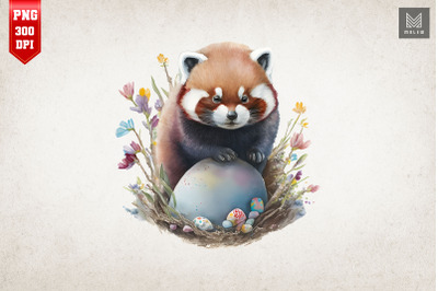 Cute Red Panda Easter Egg Happy Easter 2