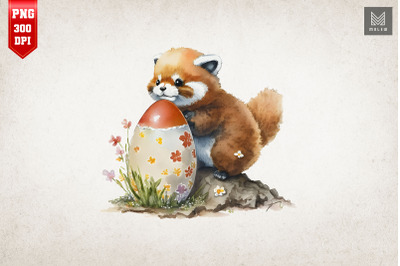 Cute Red Panda Easter Egg Happy Easter 3