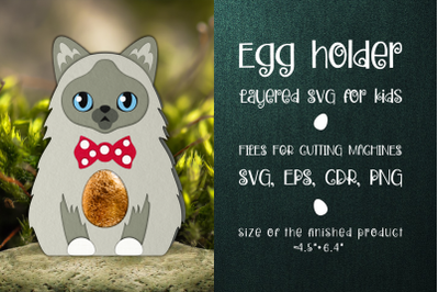 Holy Birma Cat | Easter Egg Holder Template