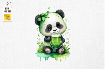 Cute Panda Loves Beer St Patrick&#039;s Day 2