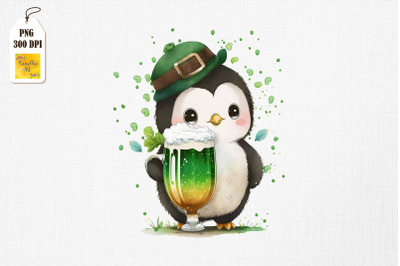 St Patrick&#039;s Day Penguin Loves Beer 4