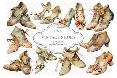 Vintage shoes clipart