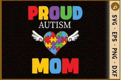 Proud Autism Mom Autiwsm Heart Puzzle