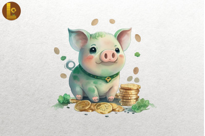 Cute Pig &amp;amp; Coins St Patrick&amp;&23;039;s Day 2