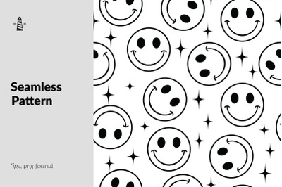Happy Faces Seamless Pattern