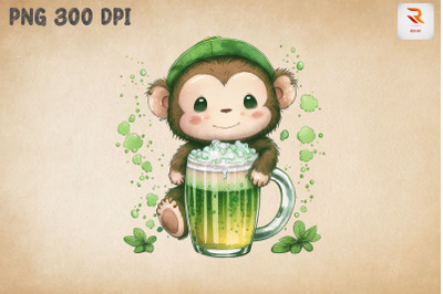 Monkey Loves Beer St Patrick&#039;s Day 2