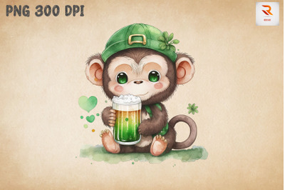 Monkey Loves Beer St Patrick&#039;s Day 3