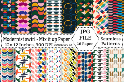 Modernist Swirl - Mix It Up Set Patterns
