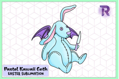 Chibi Pastel Goth Easter Bunny