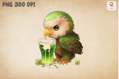 Cute Eagle Loves Beer St Patrick&#039;s Day