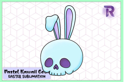 Chibi Skeleton Bunny Goth Pastel Easter