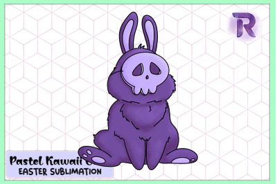 Chibi Creepy Easter Bunny Goth Pastel